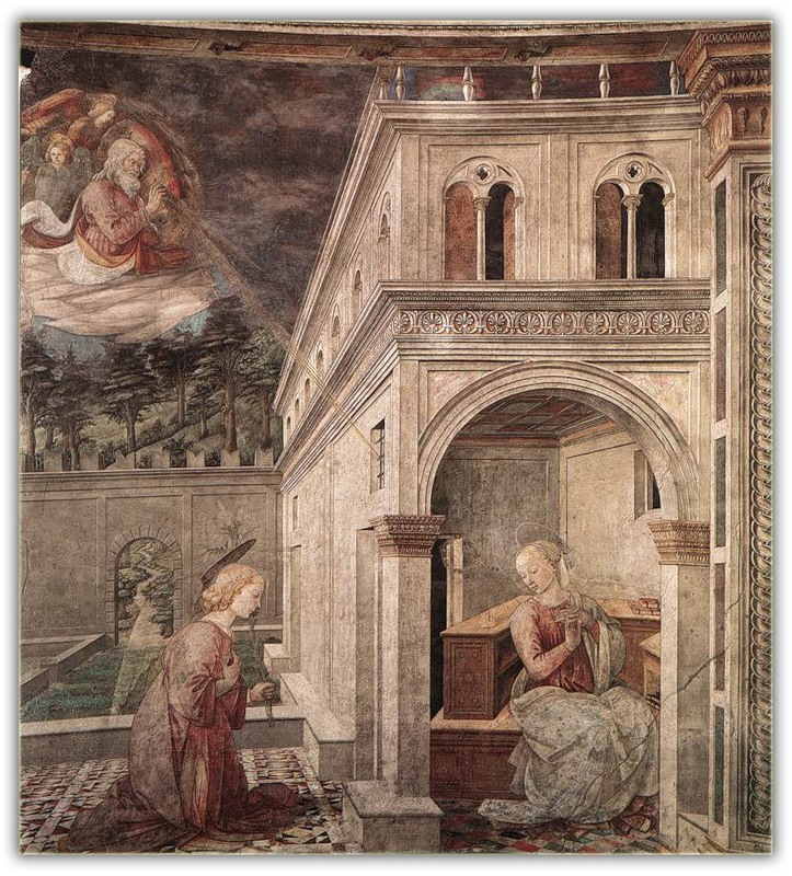 Фра Филиппо Липпи. Благовещение. Фреска. 1467-69