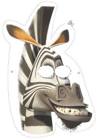 maska dlya detei zebra madagascar small Маски из бумаги