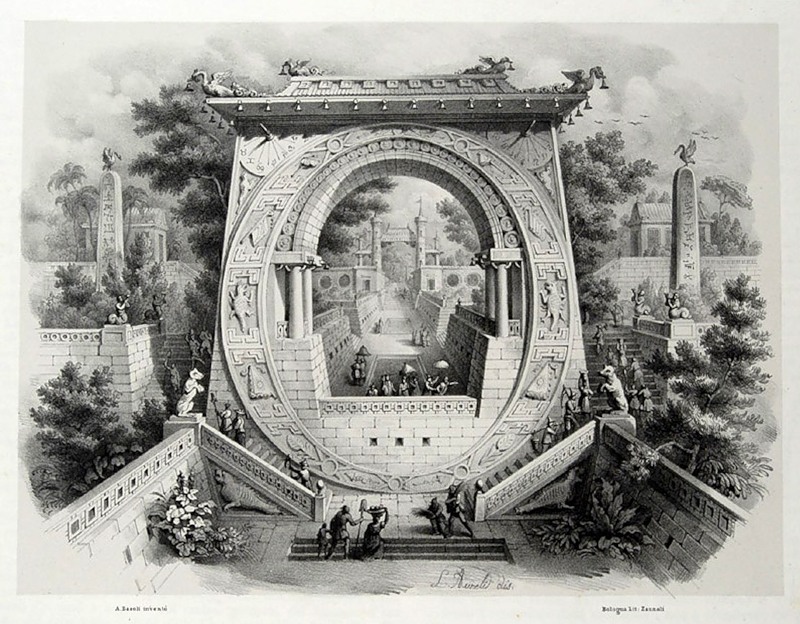 Алфавит Antonio Basoli 'Alfabeto Pittorico',1839,25 букв