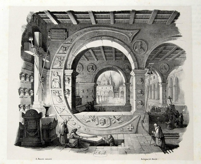 Алфавит Antonio Basoli 'Alfabeto Pittorico',1839,25 букв